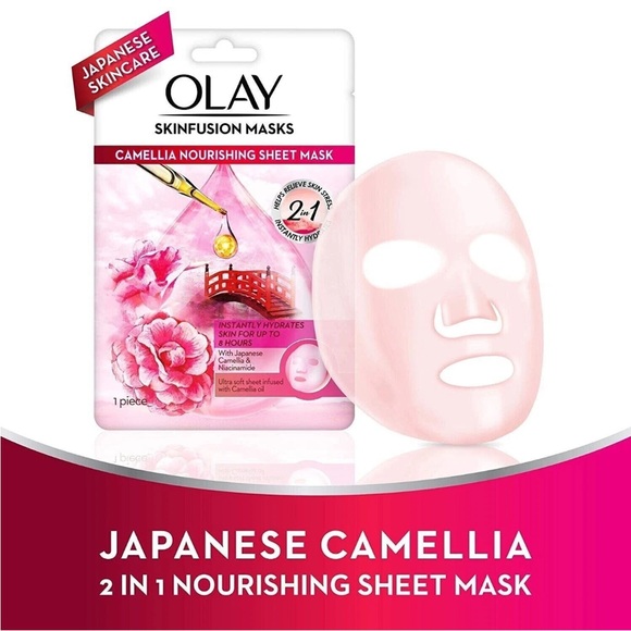 OLAY Skinfusion Masks - Camellia Nourishing Sheet Mask - 10 pack - Picture 2 of 4